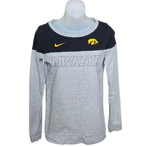 Nike Unisex Iowa Hawkeyes Shirt Size XS College Sports Fan Herky Logo Gray Black